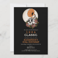 Vintage klassische Musik Thema Gotik Schädel Gebur