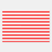 Vintage, klassische Rot-Weiß-Streifen Geschenkpapier Set (Vorderseite 2)