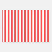 Vintage, klassische Rot-Weiß-Streifen Geschenkpapier Set (Vorderseite)