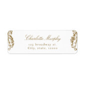 Vintage klassische Script-Rücksendeadresse (Vorne)