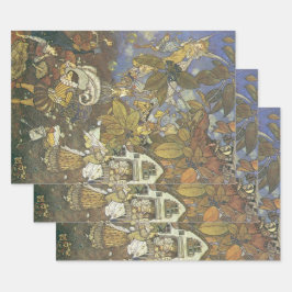 Vintage klassische Storybook-Charaktere, Edmund Du Geschenkpapier Set