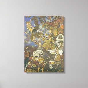 Vintage klassische Storybook-Charaktere, Edmund Du Leinwanddruck