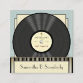 Vintage klassische Vinylaufzeichnung Quadratische Visitenkarte (Vorderseite)