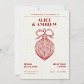 Vintage klassische Weihnachtsfeier Einladung (Vorderseite)