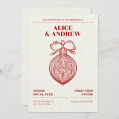 Vintage klassische Weihnachtsfeier Einladung (Vorne/Hinten)