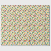 Vintage Klassisches Weihnachtsmuster Geschenkpapier (Flach)