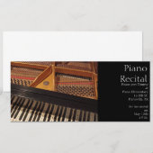 Vintage Klavier-Einladung Einladung (Vorne/Hinten)