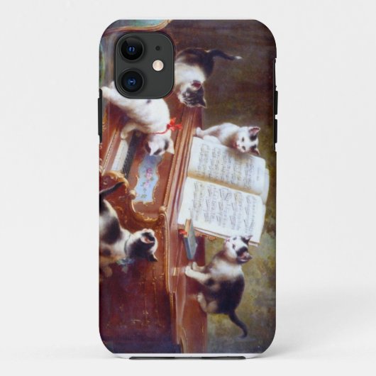 Vintage Klavier-Katzen Case-Mate iPhone Hülle (Rückseite)