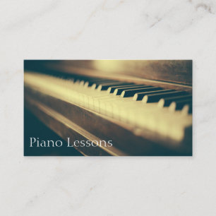 Vintage-Klavier / Pianist-Foto - Visitenkarte