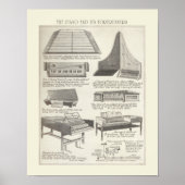 Vintage Klavierkarte Poster (Vorne)