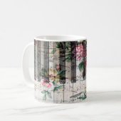 Vintage Klaviermusik Kaffeetasse (Vorderseite Links)