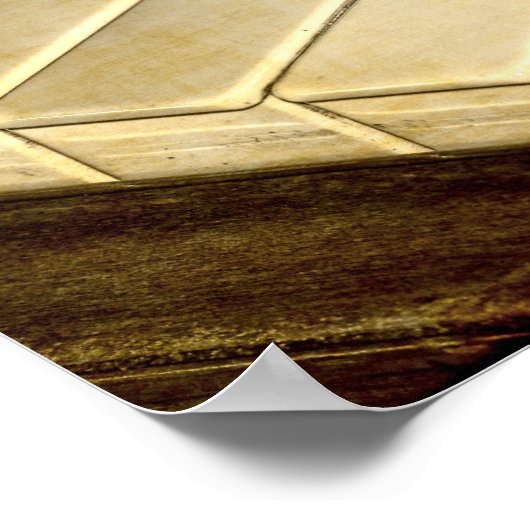 Vintage Klaviertasten Poster (Ecke)