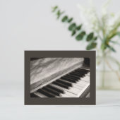 Vintage Klaviertasten Postkarte (Stehend Vorderseite)