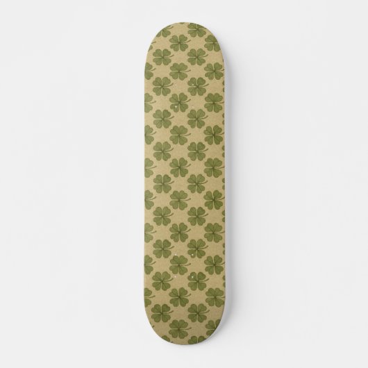 Vintage, Kleeblatt St. Patrick's Day Skateboard (Vorne)