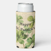 Vintage Kleeblatts Happy St Patrick's Day Selters Dosenkühler (Seltzer Vorderseite)