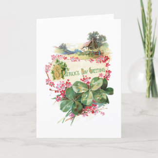 Vintage Kleeblatts St. Patrick's Day Feiertagskarte
