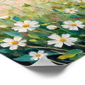 Vintage-Kleefeld-Regenbogenlandschaft Poster (Ecke)