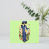 Vintage Kleid Postkarte (Stehend Vorderseite)