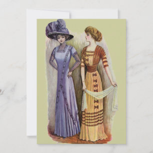 Vintage Kleider Einladung