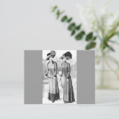 Vintage Kleider Postkarte (Stehend Vorderseite)