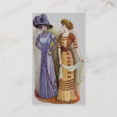 Vintage Kleider-Visitenkarte Visitenkarte (Rückseite)