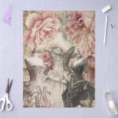 Vintage Kleiderbügel und rosa Rosen Seidenpapier (Basteln)