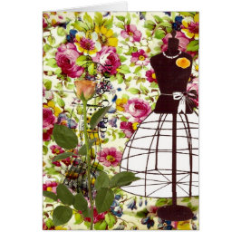 Vintage Kleiderform und -Blumen