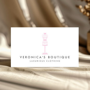 Vintage-Kleidermannequin II Boutique Visitenkarte