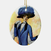 Vintage Kleiderschmuck Keramikornament (Rechts)