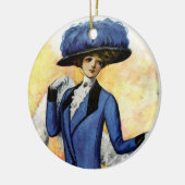 Vintage Kleiderschmuck Keramikornament (Links)
