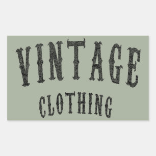 Vintage Kleidung Rechteckiger Aufkleber