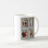 Vintage Kleidungsmuster Kaffeetasse (VorderseiteRechts)