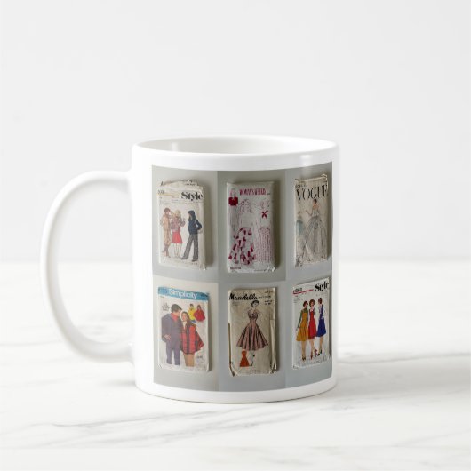Vintage Kleidungsmuster Kaffeetasse (Links)