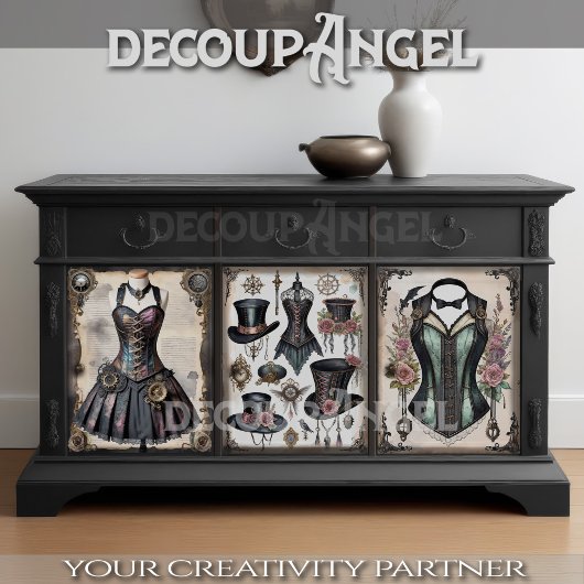 Vintage Kleidungsstücke - Entpacken - Geschenkpapier Set