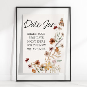 Vintage Kleine Blumige Blüten Date Night Poster