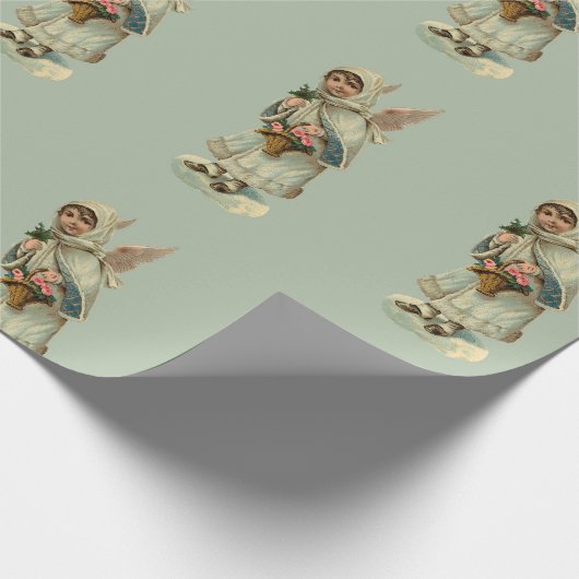 Vintage Kleine Engel Geschenkpapier (Ecke)