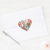 Vintage Kleine Girl-Mailing Valentinsticker Herz-Aufkleber (Umschlag)