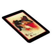 Vintage kleine Hexe mit Kätzchen Magnet (Rechte Seite)