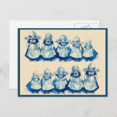 Vintage kleine holländische Mädchen Postkarte (Vorne/Hinten)