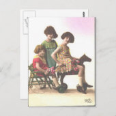 Vintage kleine Mädchen Postkarte (Vorne/Hinten)