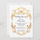 Vintage kleine Princess-Kinderdusche Einladung (Vorderseite)