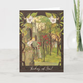 Vintage kleine Prinzessin im Wald (Vorderseite)