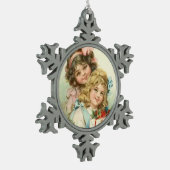 Vintage kleine viktorianische schneeflocken Zinn-Ornament (Links)