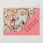Vintage kleine Vögel Tweet Valentines Postkarte (Vorderseite)