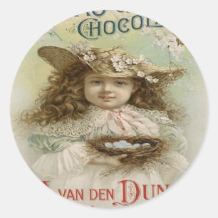 VINTAGE KLEINE - WÄHLENWERBUNG - GIFTE RUNDER AUFKLEBER