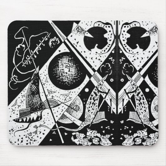 Vintage kleine Welten VI - Kandinsky Kunst Mousepad (Vorne)