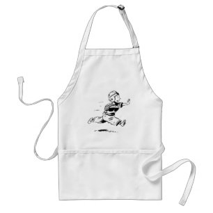 Vintage kleiner Junge läuft zurück American Footba Schürze