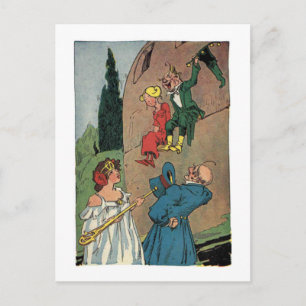 Vintage Kleiner Zauberer von Oz Postkarte