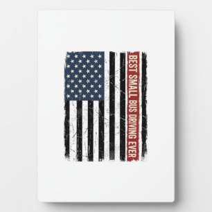 Vintage Kleines Busfahrer-Flag-Shirt-Design_1 Fotoplatte