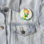 Vintage kleines Mädchen Retro süß Button (Beispiel)